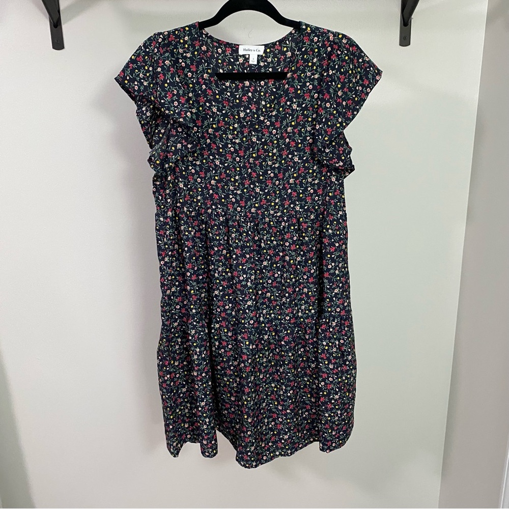 ⭐️ 2/$50 ⭐️ Black Floral Tiered Mini Dress